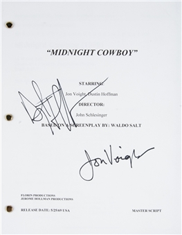 Jon Voight and Dustin Hoffman Signed "Midnight Cowboy" Script (JSA)